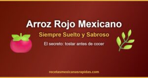 Arroz rojo mexicano suelto y esponjoso con jitomate y especias