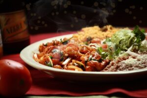 Camarones en salsa roja a la diabla