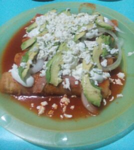 Enchiladas rojas estilo rioverdense